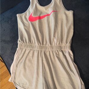 Nike Gray and Pink Athletic Romper
